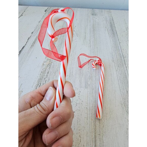 Glass‎ candy cane vintage ornament set Xmas tree - Picture 5 of 5